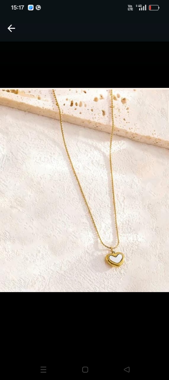 White Shell Heart Necklace