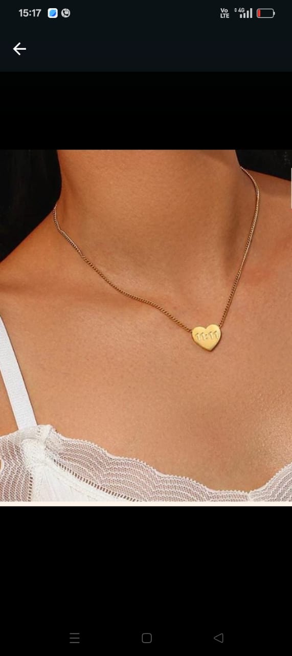 11:11 heart pendant necklace