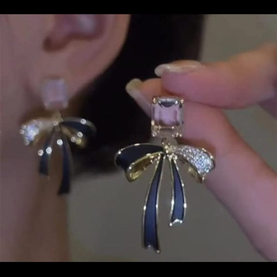 ribbon bow earrings