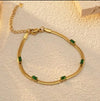 Emerald serpentine bracelet