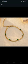 Emerald serpentine bracelet