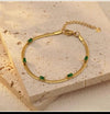 Emerald serpentine bracelet