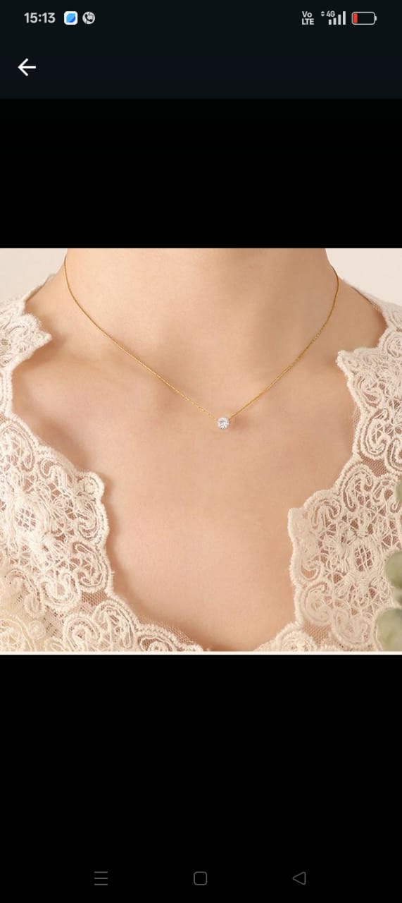 solitaire pendant necklace