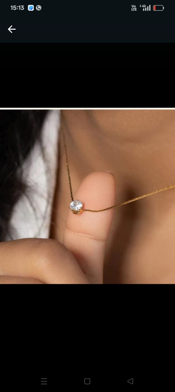 solitaire pendant necklace
