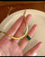 Emerald Stone Pendant Snake Chain Necklace
