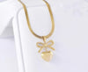 Bow Heart Necklace