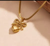 Bow Heart Necklace