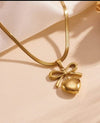 Bow Heart Necklace