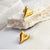 Gold Heart Stud Earrings