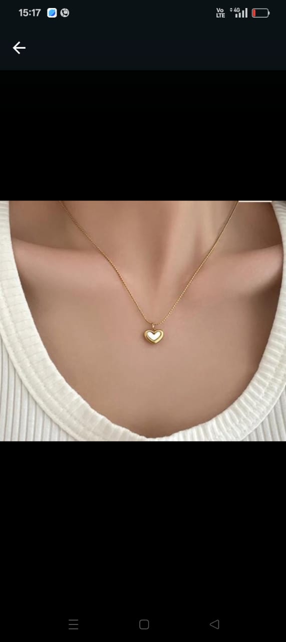 White Shell Heart Necklace