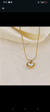 White Shell Heart Necklace