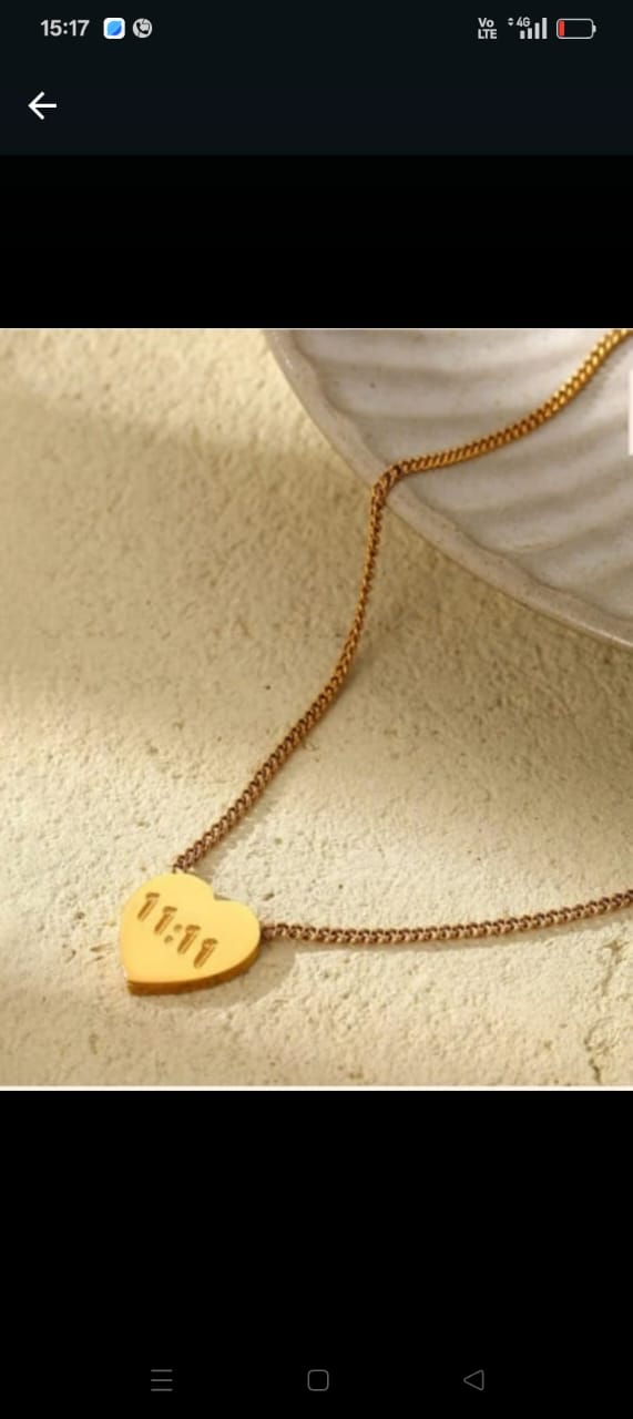 11:11 heart pendant necklace