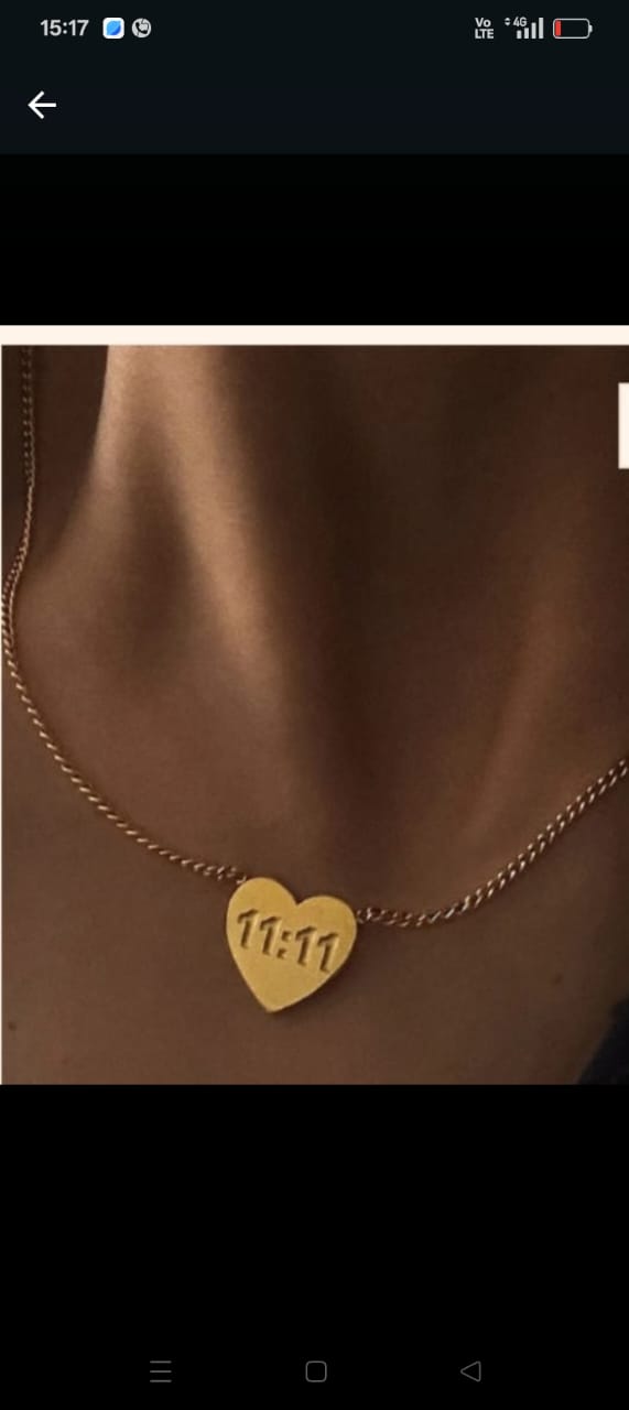 11:11 heart pendant necklace