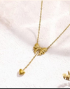 Bow Pendant Necklace with a Heart