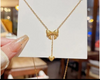 Bow Pendant Necklace with a Heart