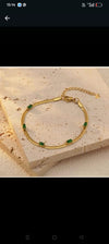 Emerald serpentine bracelet