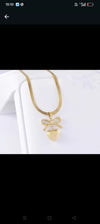 Bow Heart Necklace