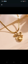 Bow Heart Necklace